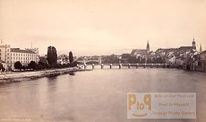 Switzerland Bale Basel Rhine River Le Rhin old Francis Frith Photo 1870's