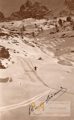 Etienne Giraud airplane pilot old signed Photo 1911