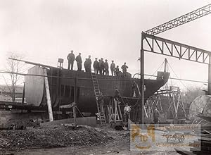 Paris WWI WW1 Military Boat Building old Photo 1916