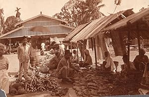 Borneo Island Samarinda Street Market old Photo 1920