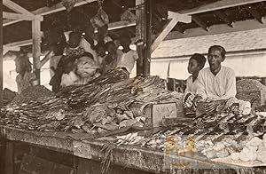 Borneo Island Samarinda Street Market old Photo 1920