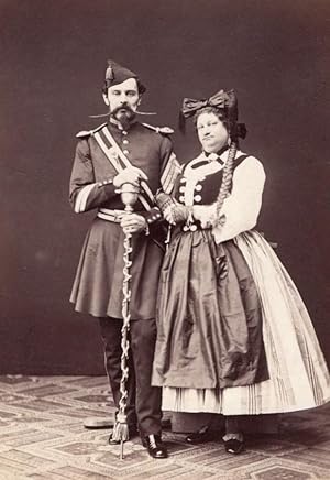 Baron Bourgoing & Treumann Wien Old Atelier Adele Cabinet Card Photo CC 1869