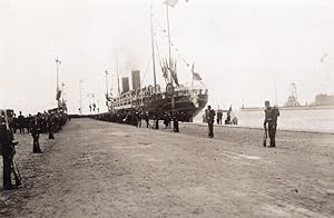 Seller image for Harbour Animated Military Boat France Old Photo 1910' for sale by Bits of Our Past Ltd