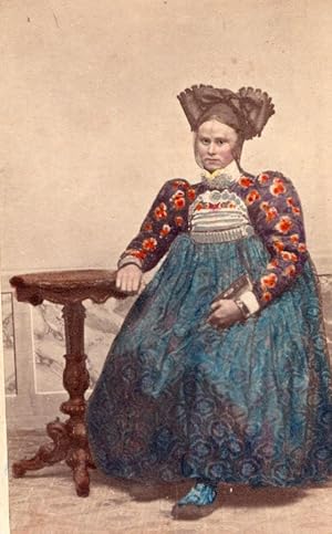 Oberbayern Traditional Fashion hand colored Photo 1870