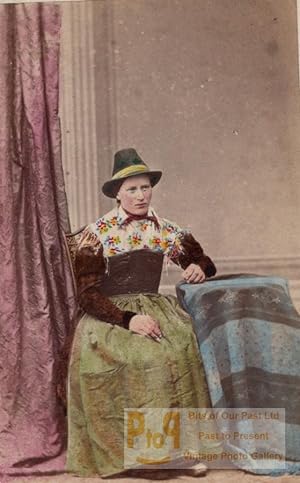 Oberbayern Traditional Fashion hand colored Photo 1870