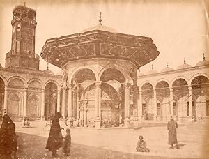Mohamet Ali Mosque Fountain Cairo Egypt Old Photo 1880