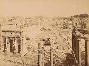 Image du vendeur pour Foro Romano Panorama Roma Italy Old Alinari Photo 1880 mis en vente par Bits of Our Past Ltd