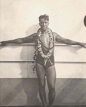 USA Hawaii Holiday Man Study Old Snaphot Photo 1930