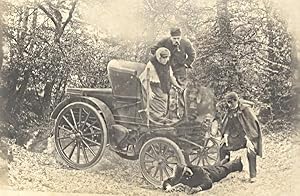 Snapshot Photomontage Accident Veteran Car 1895