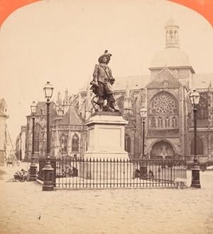 Seller image for Duquesne Statue Dieppe France Old stereo Photo 1870 for sale by Bits of Our Past Ltd