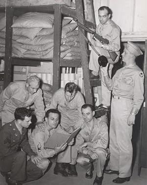 Maine WWII Group Preparing Gun US Army Airfield Presque Isle Photo 1943
