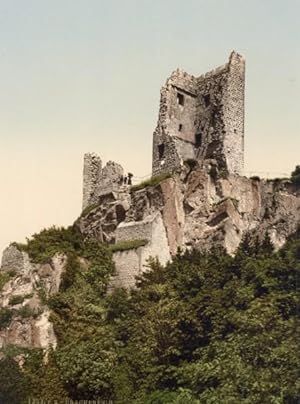 Castle Drachenfels Germany Old PZ Photochrom 1900