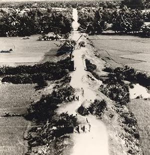 Vietnam War Binh Dinh Area Road RC1 French Aerial Photo 1950