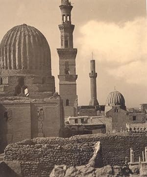 Egypt Cairo Old City Mosque Minaret Old Photo 1890