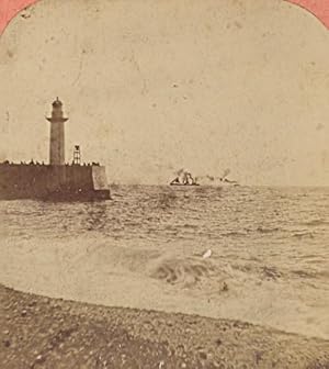 Seller image for Le Havre Entrance Harbor when the Tide France Old Stereo Photo Neurdein 1880 for sale by Bits of Our Past Ltd