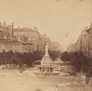 Lyon Louis XVI Place Morand France Old Stereo Photo 1865