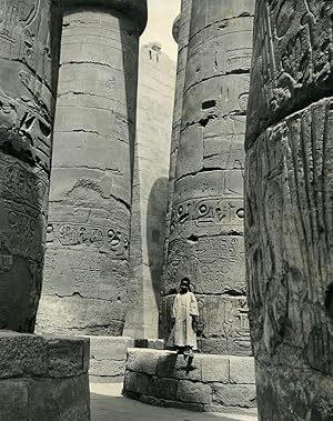 Karnak Temple Portrait Faouzi the small Egyptian old Photo Darbois 1965