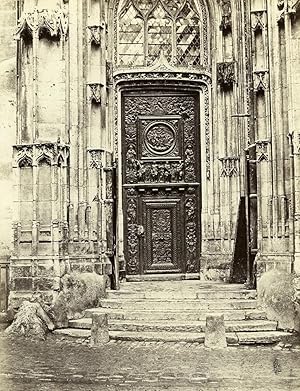 Rouen Saint Maclou Church Gate J Goujon France Old Photo Bisson 1858