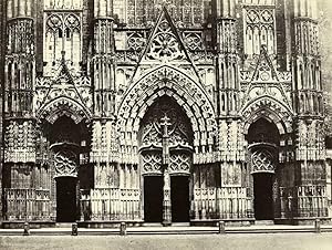 France Tours Saint Gatien Cathedral Portail Old Photo Bisson 1857