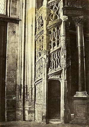 France Rouen Saint Maclou Church Staircase Organ Old Photo Bisson 1857