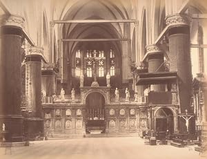 Italy Venice Chief Aisle of Church St Mark Old Large Photo Carlo Naya 1865