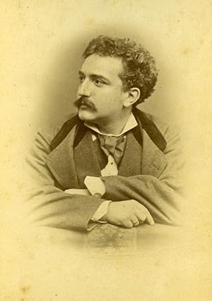 French Opera Singer Eduardo Rey Autograph Old Cabinet photo Helios 1876
