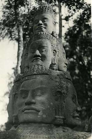 Indochina Cambodia Angkor Old Amateur Snapshot Photo 1930