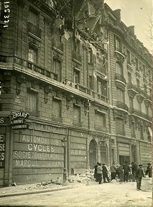 Seller image for Paris Avenue Grande Armee WWI Aerial Raid by Aircraft Gotha Photo Branger 1918 for sale by Bits of Our Past Ltd