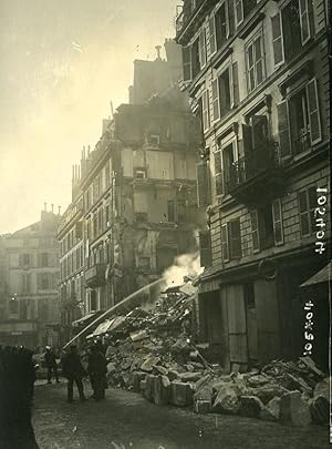 Seller image for Paris Street Geoffroy Marie WWI Aerial Raid by Aircraft Gotha Photo Branger 1918 for sale by Bits of Our Past Ltd