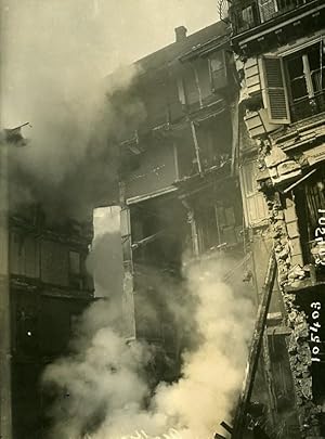 Seller image for Paris Street Geoffroy Marie WWI Aerial Raid by Aircraft Gotha Photo Branger 1918 for sale by Bits of Our Past Ltd