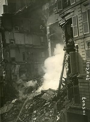 Seller image for Paris Street Geoffroy Marie WWI Aerial Raid by Aircraft Gotha Photo Branger 1918 for sale by Bits of Our Past Ltd