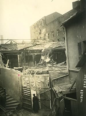 Seller image for Paris Lebaudy Sugar Refinery WWI Aerial Raid Aircraft Gotha Photo Branger 1918 for sale by Bits of Our Past Ltd