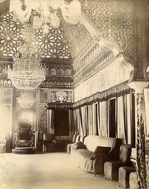 Tunisia Tunis Hall of Mirrors at Bardo Palace Old Photo Garrigues 1890