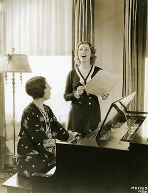 Jeanette MacDonald taking singing lesson with Grace Newell MGM Photo 1932