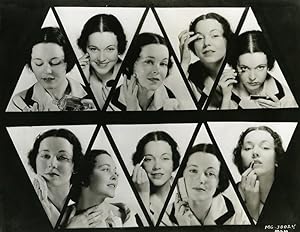 Maureen O'Sullivan during the different phases of her makeup MGM Photo 1932
