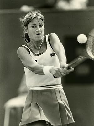 France Paris Tennis Roland Garros Chris Evert Lloyd Old Photo Koster 1982