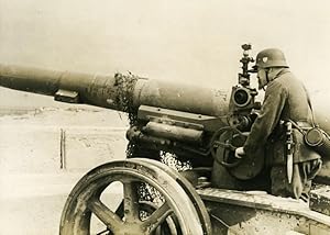 France German WWII Atlantic Front Heavy Artillery Old Photo 1943