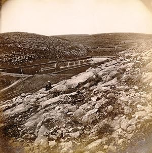 Middle East Bethlehem Solomon's Pools Old Anonymous Albumen Photo 1880