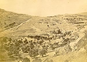 Middle East Valley of Josaphat Old Anonymous Albumen Photo 1880