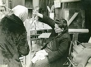 France Paris WWII War Occupation Flea Market Saint Ouen Old Photo Nicolini 1942