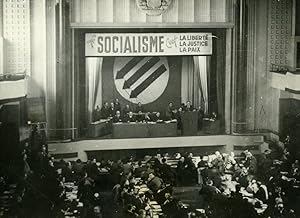 France Montrouge Extraordinary Congress Socialist SFIO Party Old Photo 1946