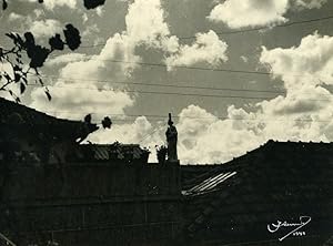 Portugal Guimaraes Photographic Study the Roofs Old Photo Azevedo 1949