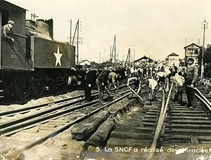 France Brest Catastrophe Explosion Port Reconstruction Railway Old Photo 1947