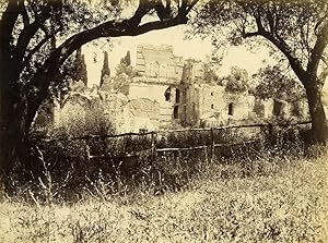 Italy Tivoli Villa Adriana Canope Old Albumen Photo 1880