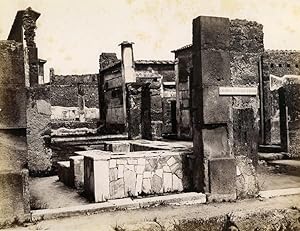 Italy Pompeii House of Sallust Casa di Sallustio Old Albumen Photo Sommer 1880