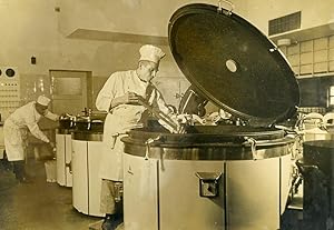 Image du vendeur pour Germany WWII French Workers' canteen Kitchen STO Old Photo 1942 mis en vente par Bits of Our Past Ltd