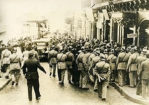 Algeria Algiers Evacuation of Mogador street Workers Strikers Old Photo 1937