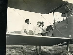 Indonesia Sumatra Private Aviation de Havilland DH82A Tiger Moth Old Photo 1935