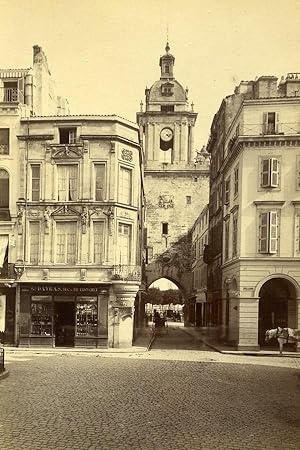 France La Rochelle Rue du Temple Grosse-Horloge Blacksmith Old Photo 1890