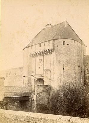 France Caen Castle Porte de Secours Old Albumen Photo 1890's